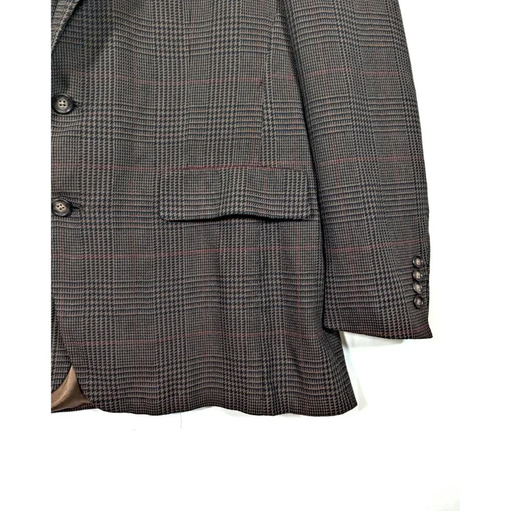 Vintage Christian Dior Monsieur Jacket 42L Wool Silk Blazer Sportscoat Tweed